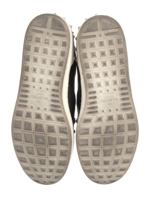 Valentino Leather Colorblock Pattern Sneakers