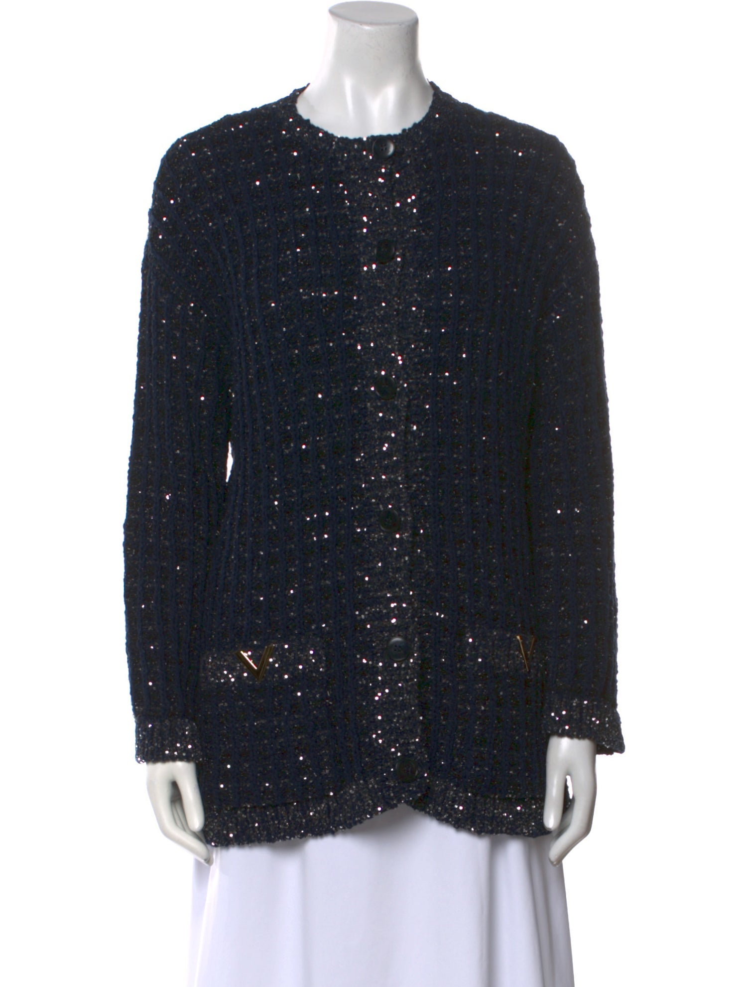 Valentino Virgin Wool Patterned Sweater