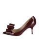 Valentino Patent Leather Bow Accents Pumps