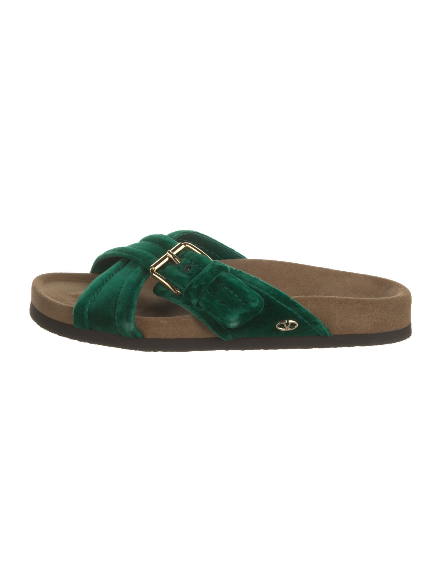Valentino Velvet Slides