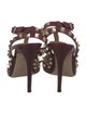 Valentino Rockstud Accents Leather T-Strap Pumps
