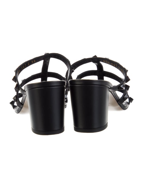 Valentino Rockstud Accents Leather Slides