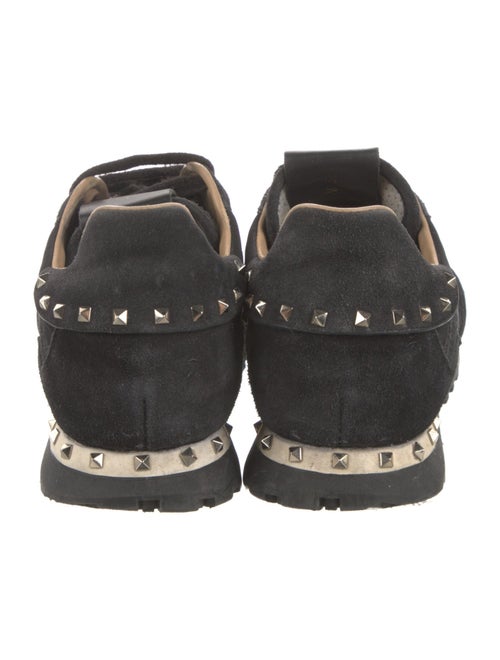 Valentino Rockstud Accents Suede Sneakers