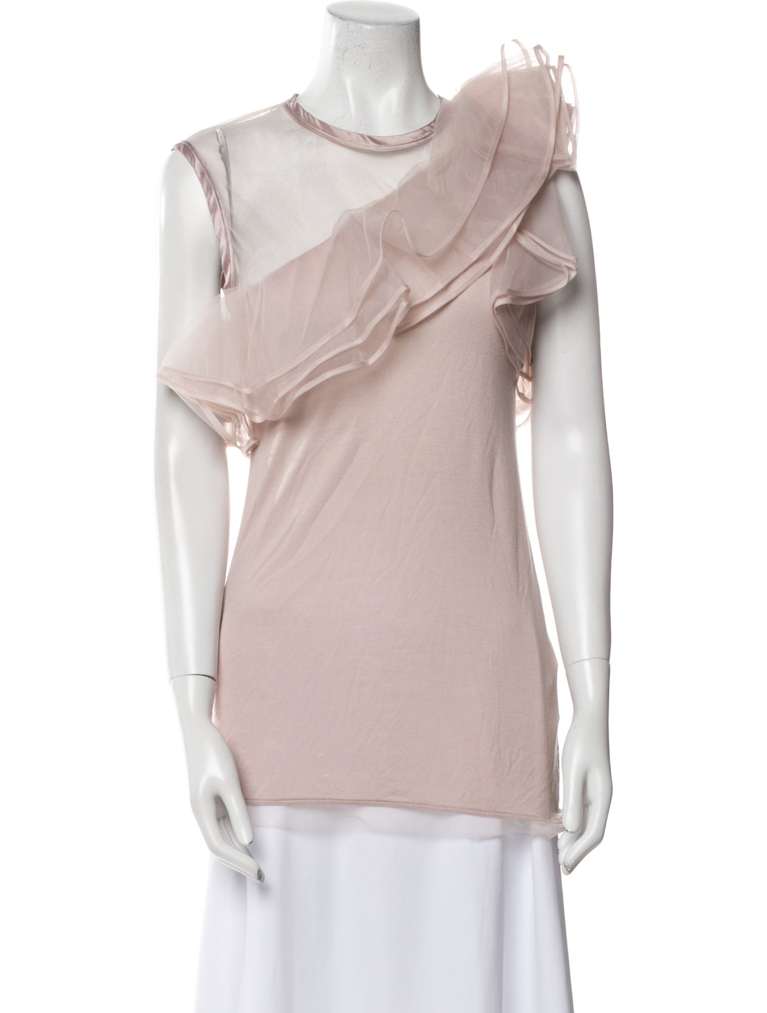 Valentino One-Shoulder Sleeveless Top