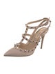 Valentino Rockstud Accents Patent Leather T-Strap Pumps