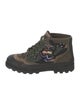 Valentino Canvas Camouflage Print Hiking Boots