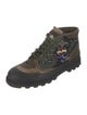 Valentino Canvas Camouflage Print Hiking Boots