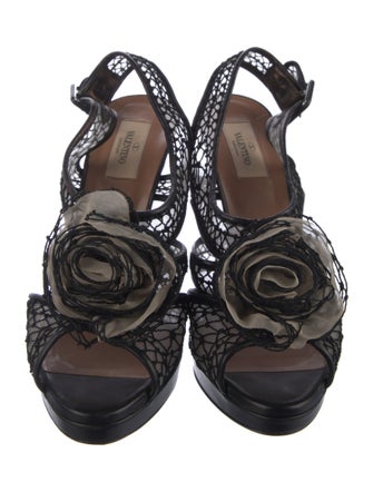 Valentino Lace Slingback Pumps
