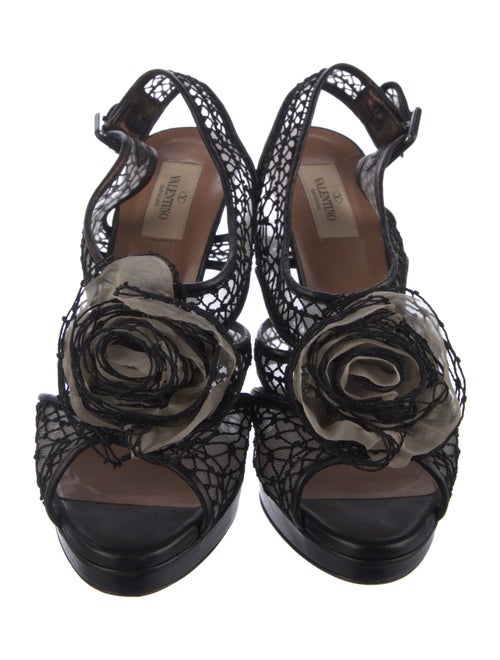 Valentino Lace Slingback Pumps