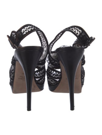 Valentino Lace Slingback Pumps