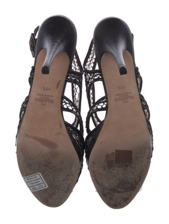 Valentino Lace Slingback Pumps