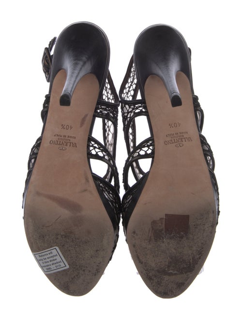 Valentino Lace Slingback Pumps
