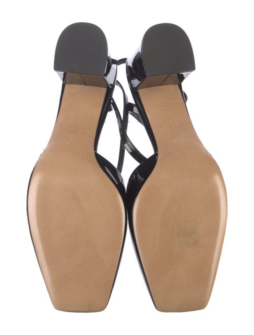 Valentino Rockstud Accents Patent Leather Slingback Pumps