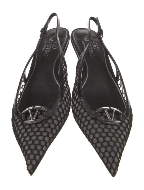 Valentino Leather Slingback Flats