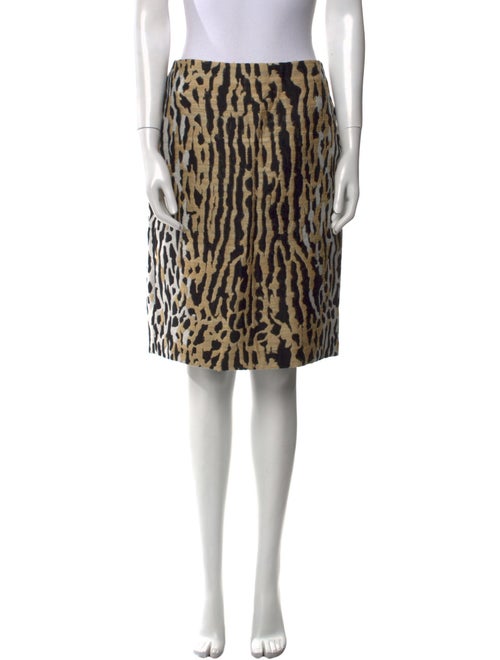 Valentino Animal Print Knee-Length Skirt
