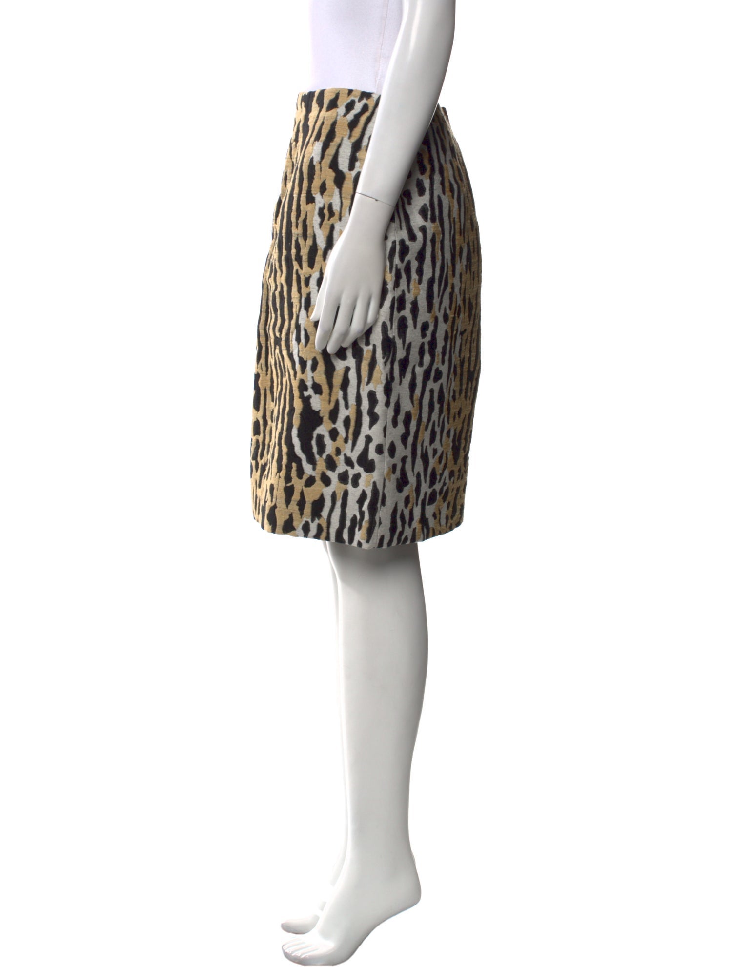 Valentino Animal Print Knee-Length Skirt