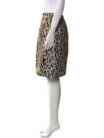 Valentino Animal Print Knee-Length Skirt