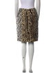 Valentino Animal Print Knee-Length Skirt