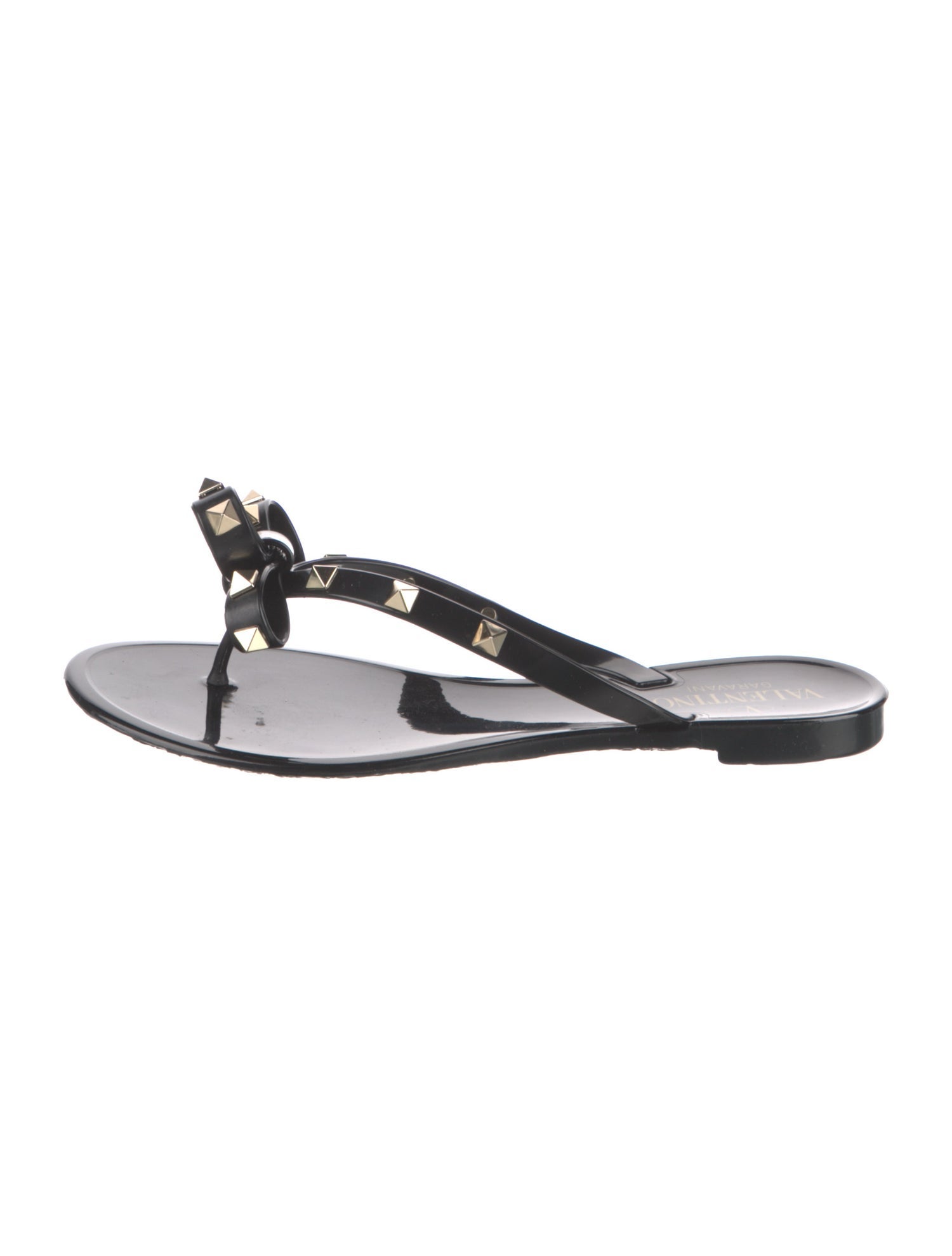 Valentino Rockstud Accents Rubber Slides