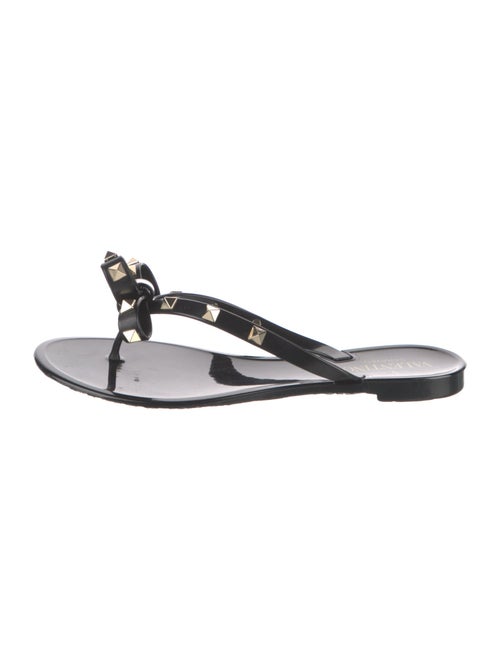 Valentino Rockstud Accents Rubber Slides