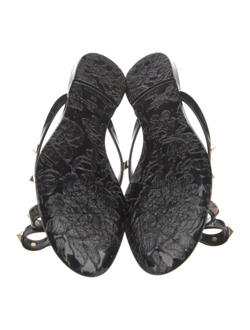 Valentino Rockstud Accents Rubber Slides