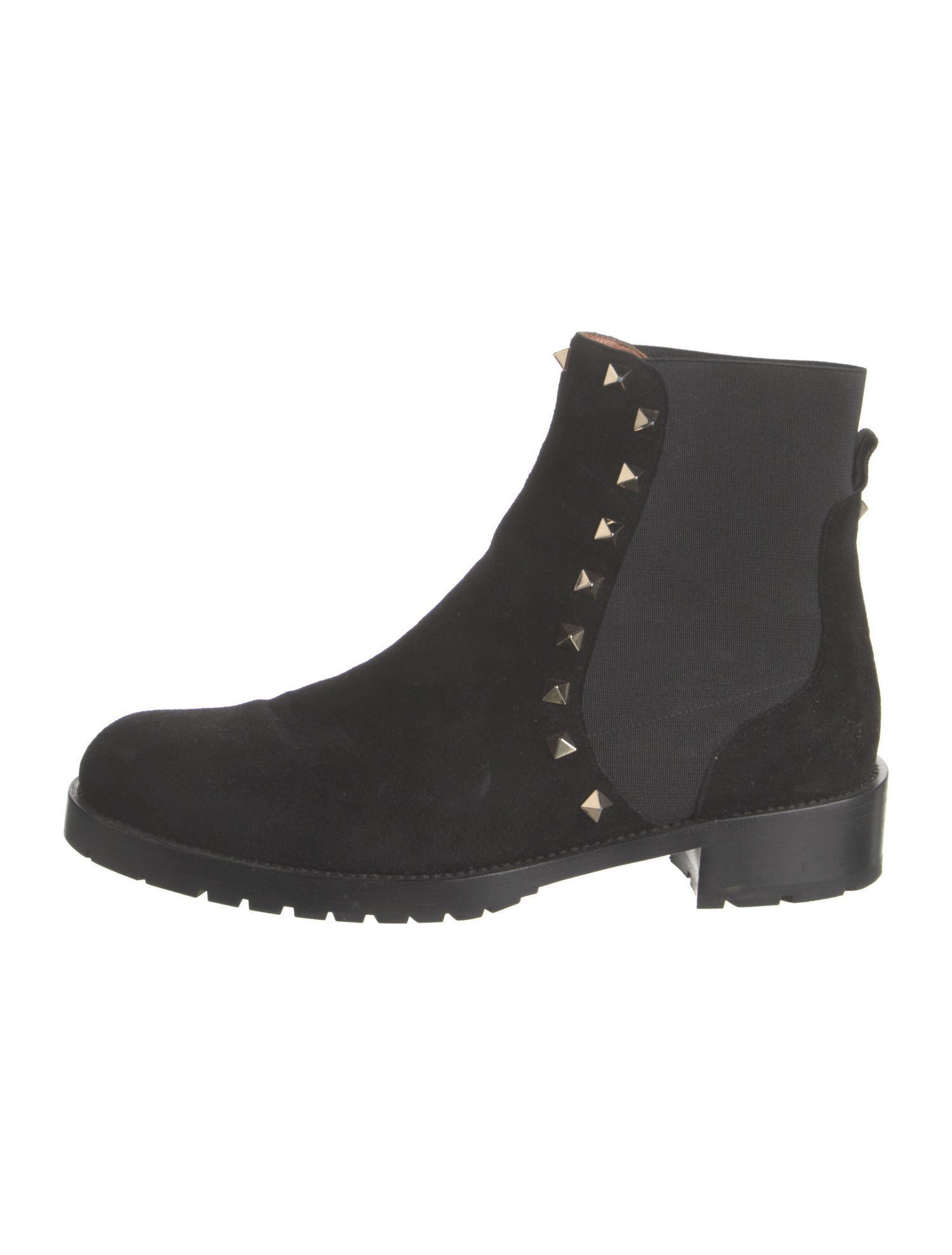 Valentino Rockstud Accents Suede Chelsea Boots