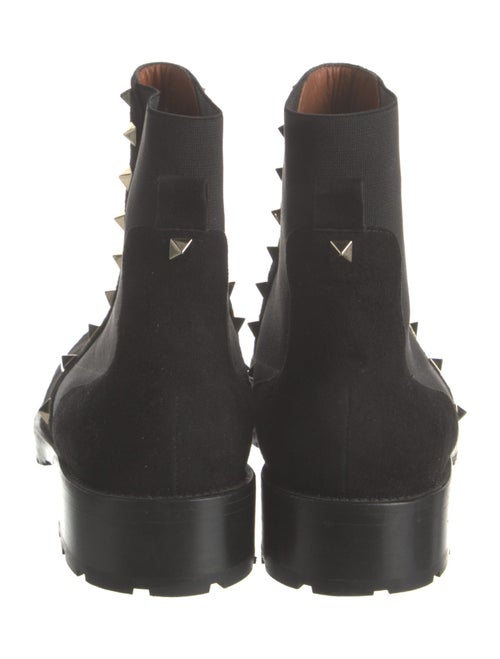 Valentino Rockstud Accents Suede Chelsea Boots