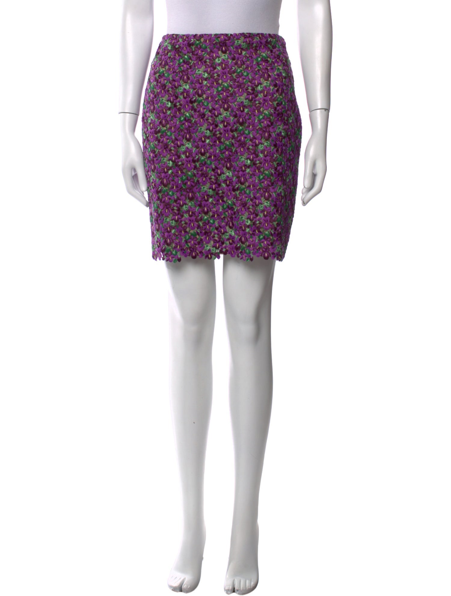 Valentino Floral Print Mini Skirt w/ Tags