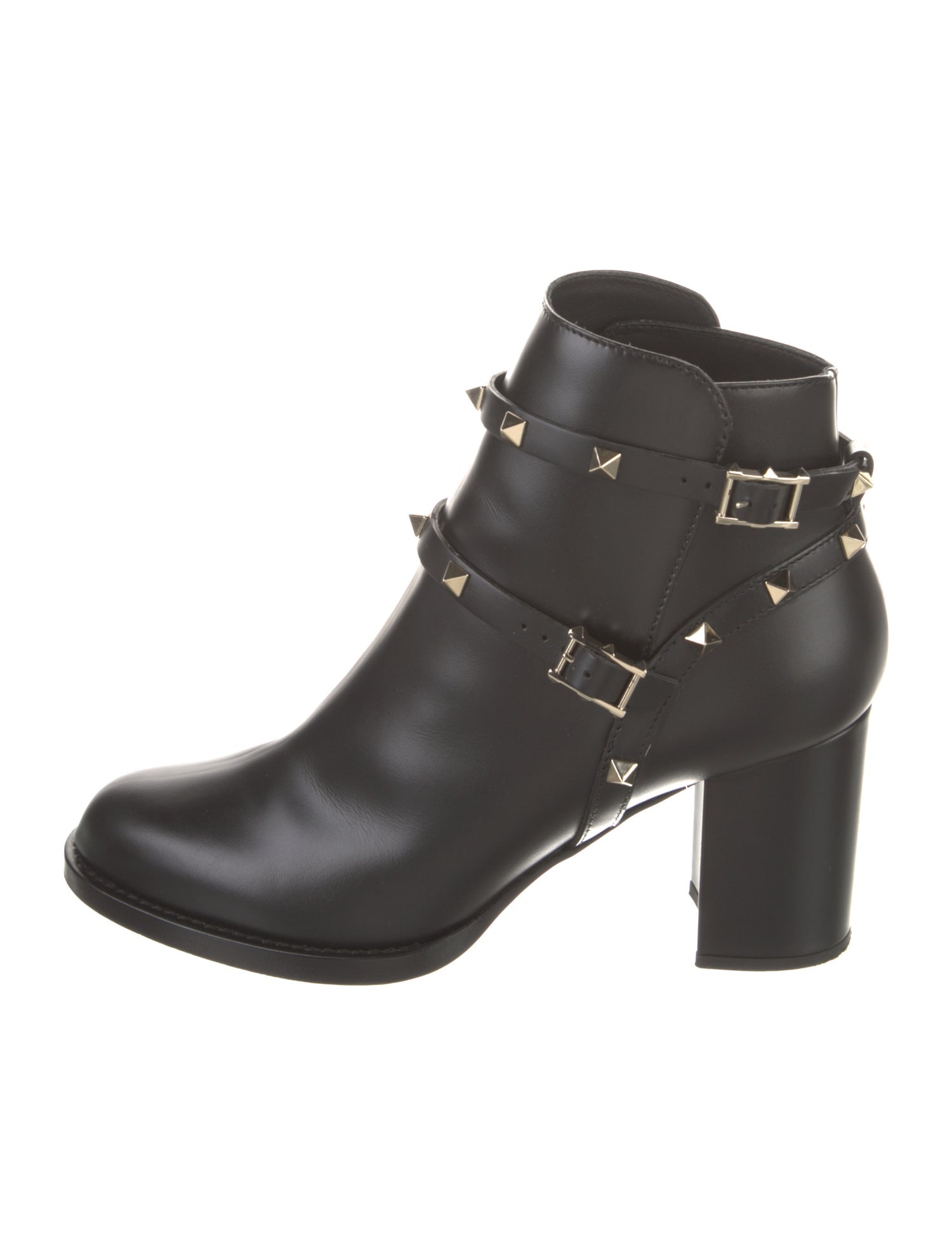 Valentino Rockstud Accents Leather Boots
