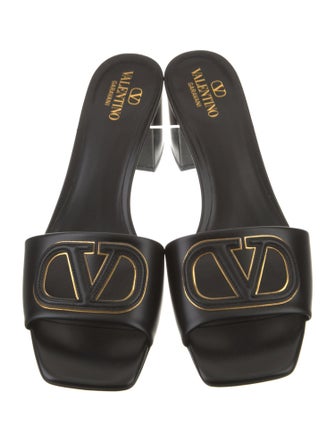 Valentino Leather Slides