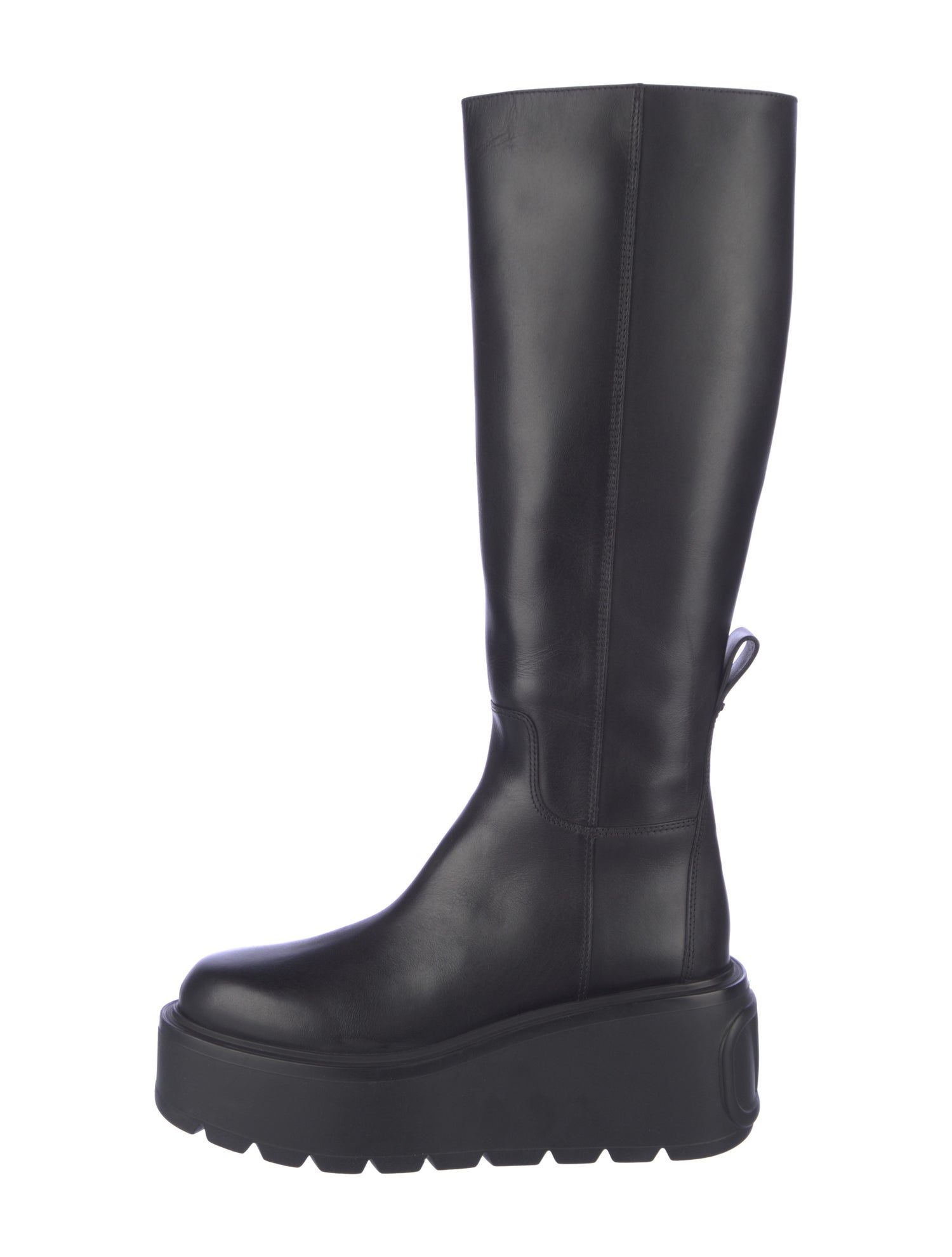 Valentino Rockstud Accents Leather Boots