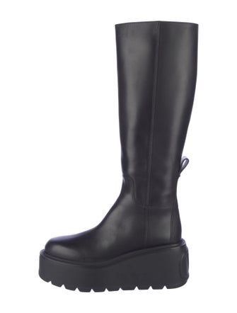 Valentino Rockstud Accents Leather Boots
