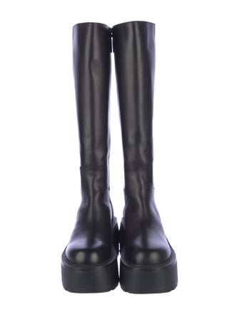 Valentino Rockstud Accents Leather Boots