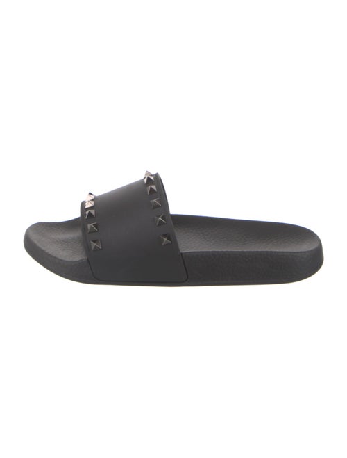 Valentino Rockstud Accents Rubber Slides