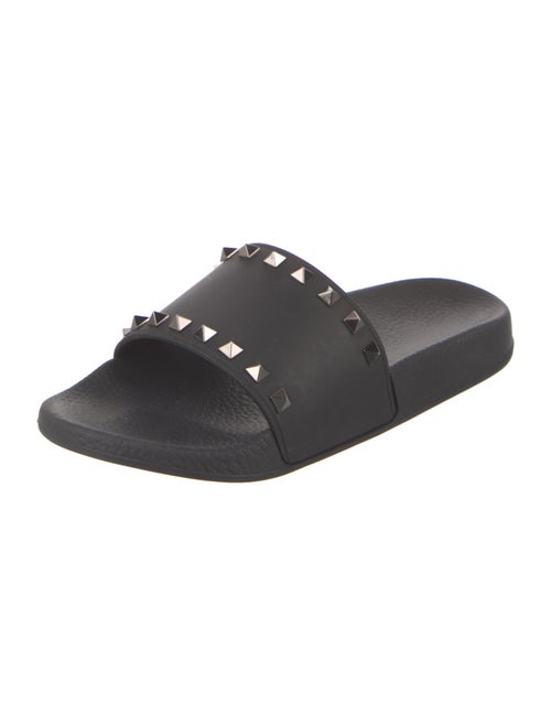 Valentino Rockstud Accents Rubber Slides