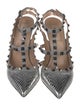 Valentino Rockstud Accents Leather T-Strap Pumps