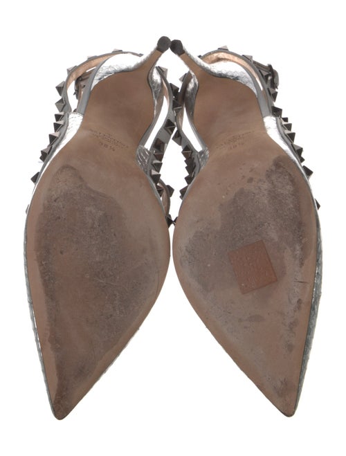 Valentino Rockstud Accents Leather T-Strap Pumps