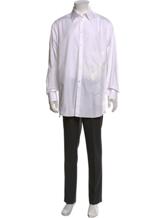 Valentino Floral Print Long Sleeve Dress Shirt