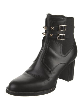 Valentino Rockstud Accents Leather Boots