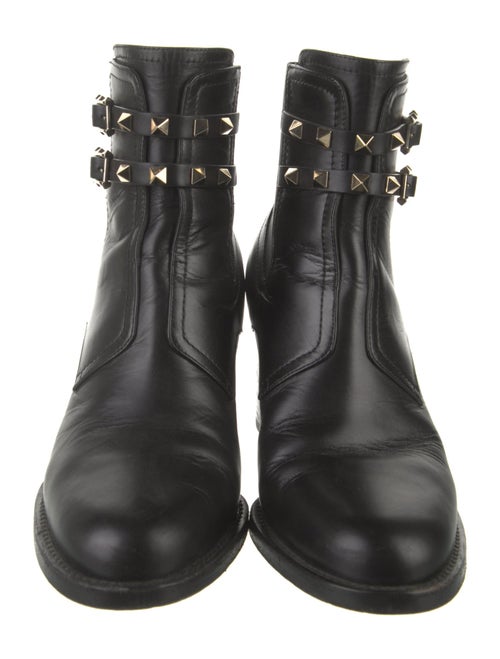 Valentino Rockstud Accents Leather Boots