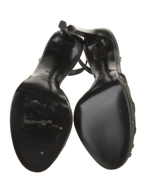 Valentino Mesh Crystal Embellishments Slingback Pumps