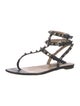 Valentino Leather Studded Accents Gladiator Sandals