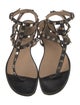 Valentino Leather Studded Accents Gladiator Sandals