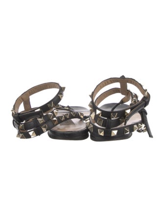 Valentino Leather Studded Accents Gladiator Sandals