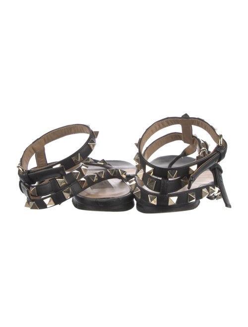 Valentino Leather Studded Accents Gladiator Sandals