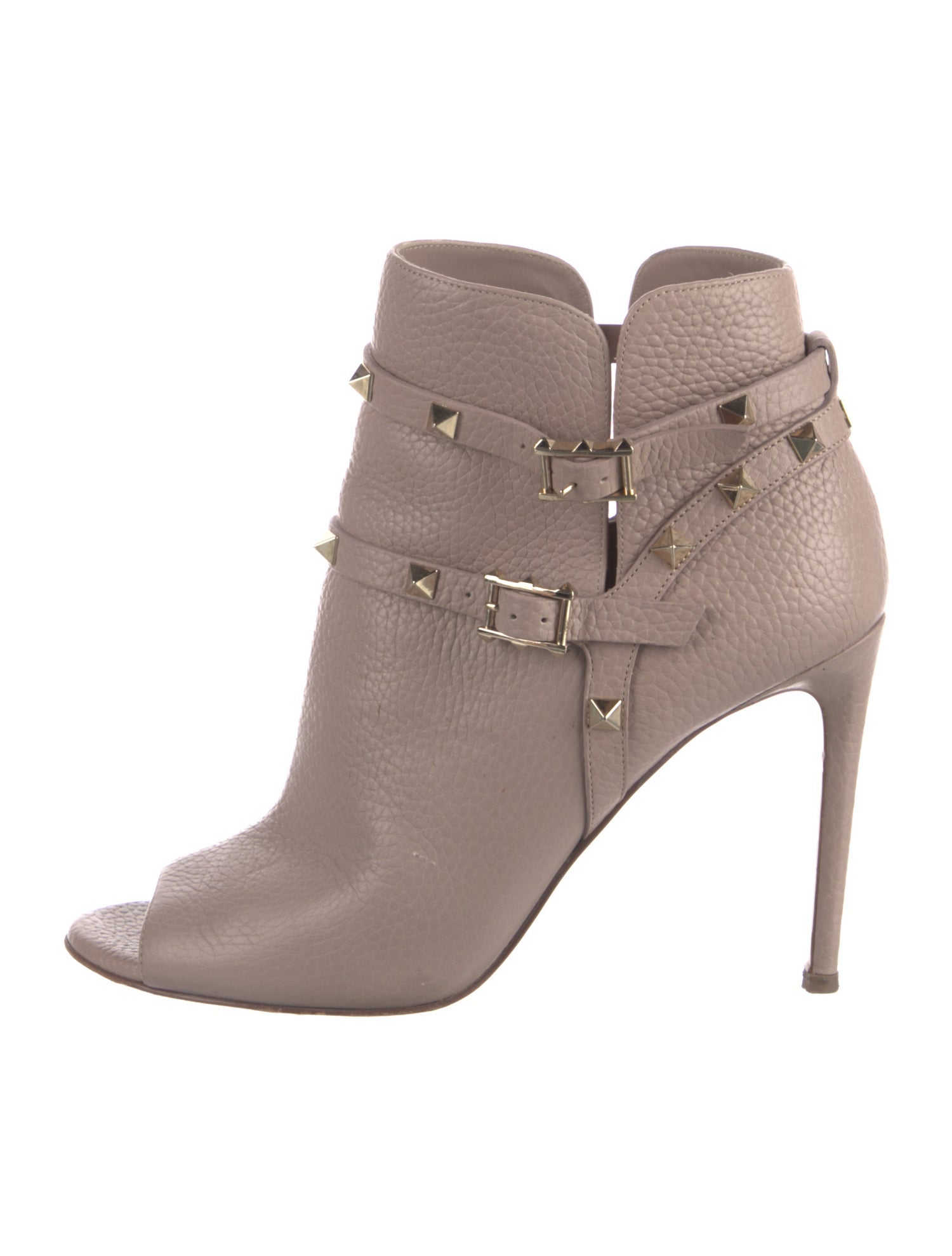 Valentino Rockstud Accents Leather Boots