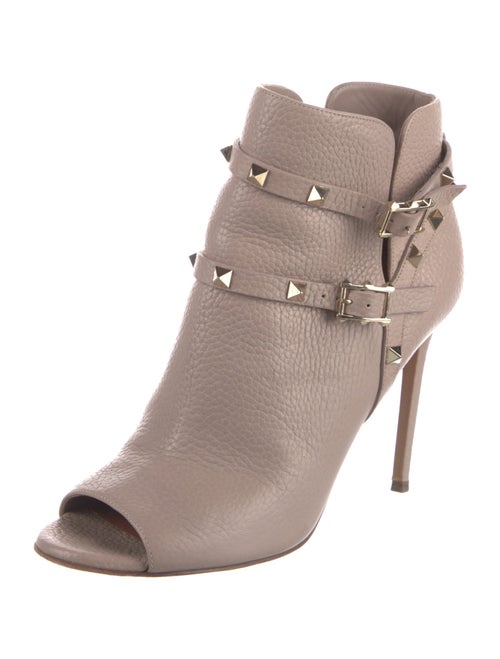 Valentino Rockstud Accents Leather Boots