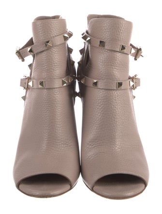 Valentino Rockstud Accents Leather Boots