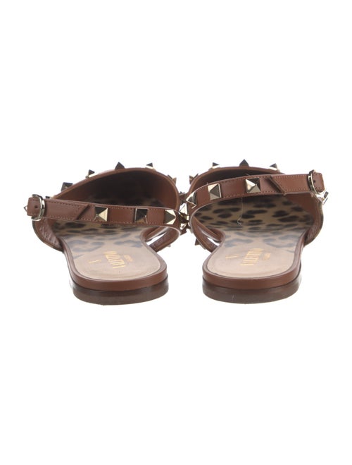 Valentino Rockstud Accents Canvas Slingback Flats