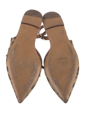 Valentino Rockstud Accents Canvas Slingback Flats